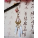 Golden Filigree Flower Wooden Chinese Hair Stick with Rose Quartz