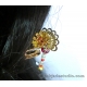 Curved Golden Chrysanthemum Fan Hair Stick