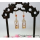 Golden Gradient Glass Filigree Dangle Earrings