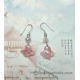 Pink Carved Shell Chinese Gourd Earrings
