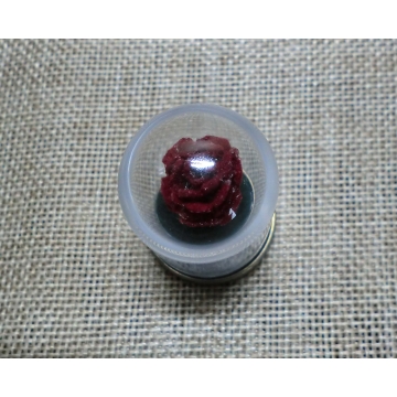 Mini Needle Felted Rose Under Glass Dome