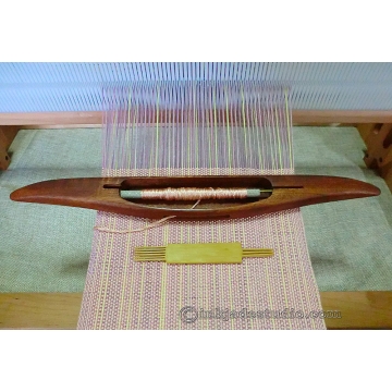 Weaving Pink Variegated Silk Scarf